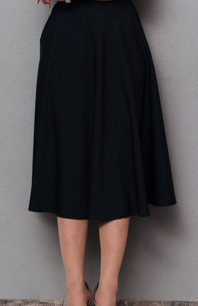 black midi skirt