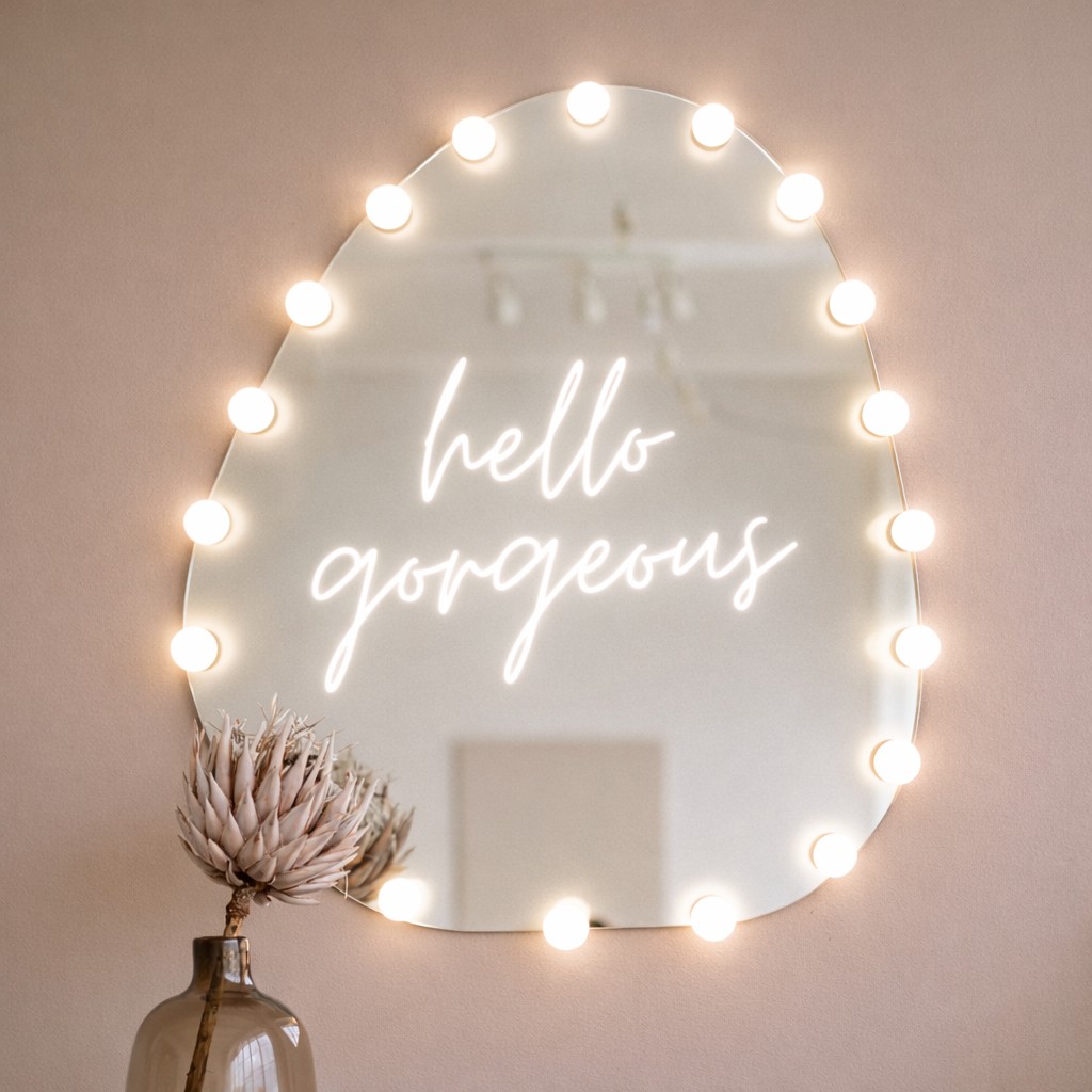 led makeup mirror glam station