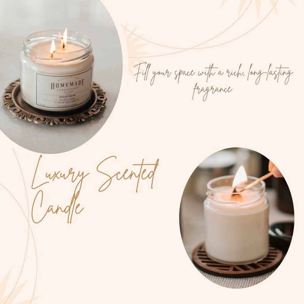 Luxury scented candle for a cozy elevated home