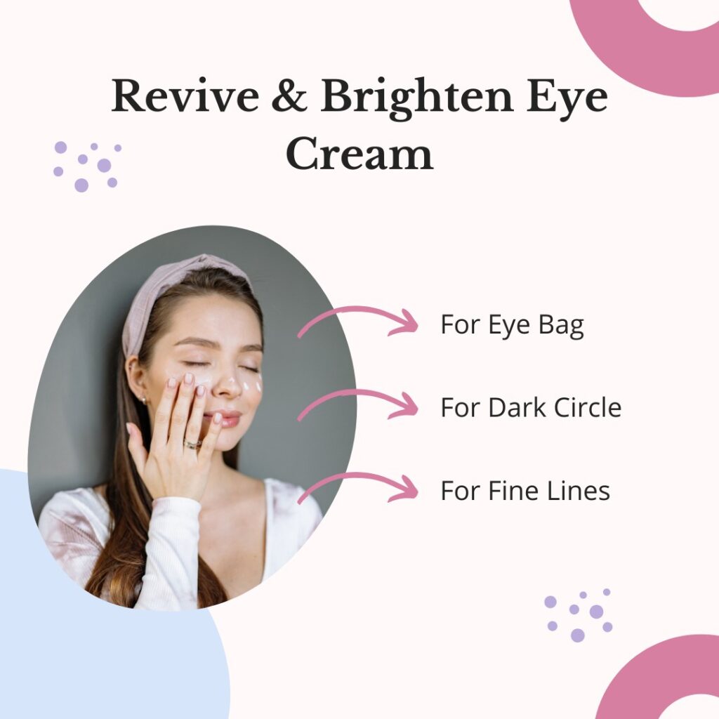 Nourishing eye cream to reduce dark circles and fine lines