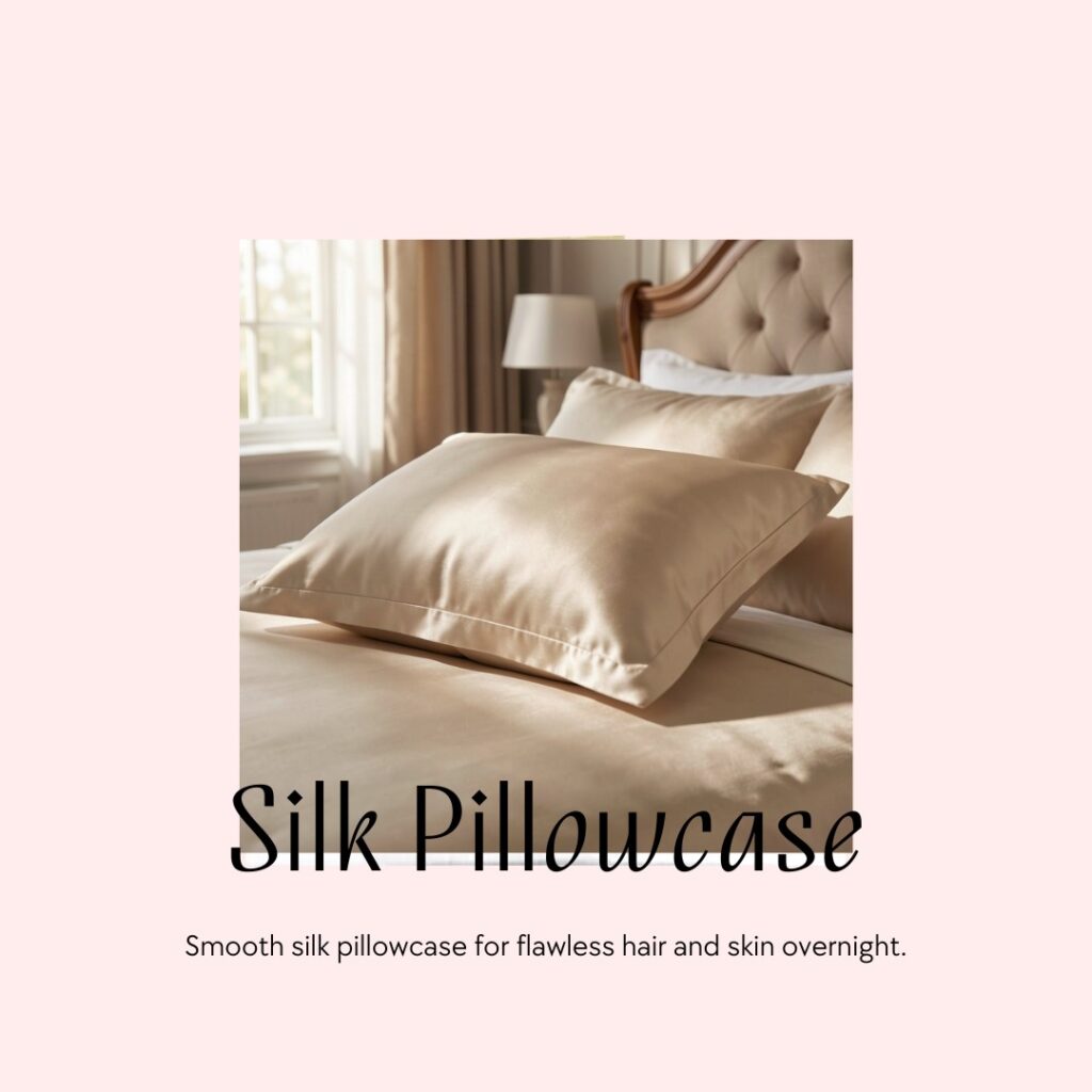 Smooth silk pillowcase for hair and skin care
