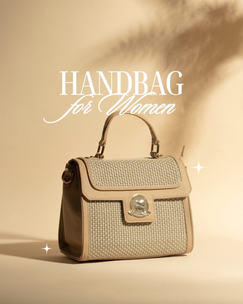 Statement handbag styled with neutral outfit – luxury wardrobe accessory for women